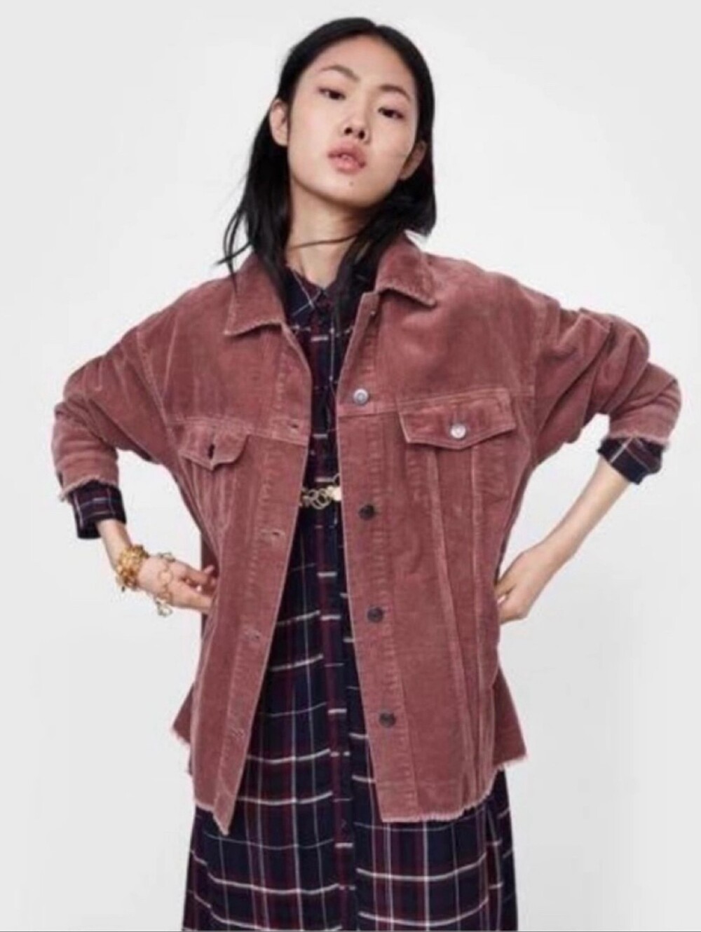 Zara Oversized Corduroy Jacket